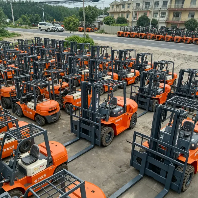 Used Heli 7‑ton diesel forklift for export