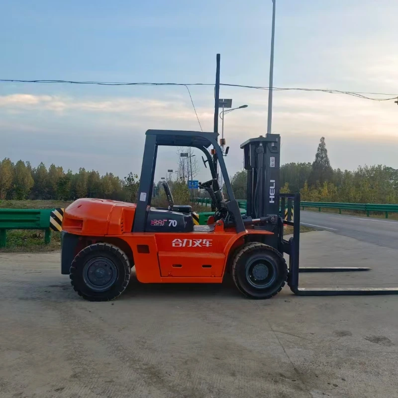 Used Heli 7‑ton diesel forklift for export 