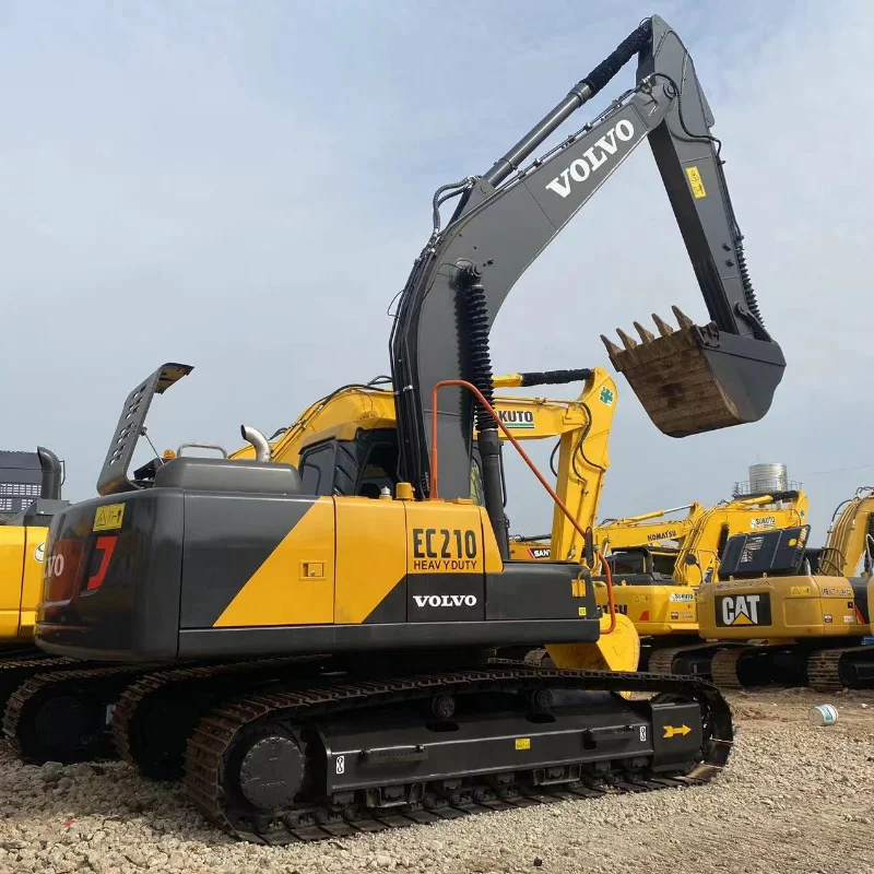 Used Volvo EC210 Crawler Excavator 21 Ton Used Hydraulic Digger For Export 